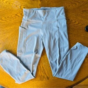 Athleta Light Blue High-Waisted Leggings